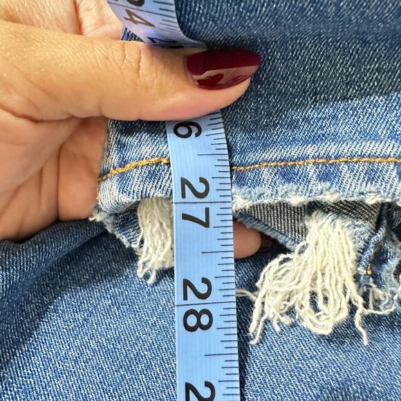 Abercrombie & Fitch Curve Love Ultra High Rise Ankle Straight Jean Destroyed 26R - Picture 9 of 9